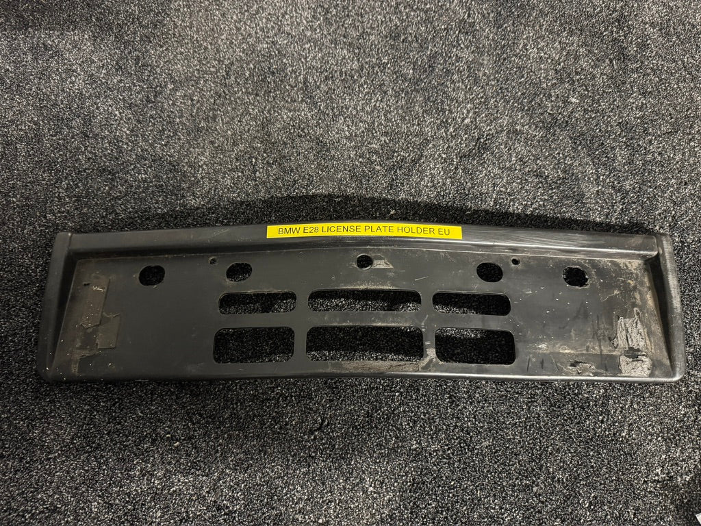 Genuine BMW E28 European Front License Plate Holder – Used – 51111882988