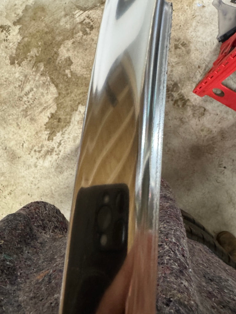 Genuine BMW E12 E28 Lower Rear Window Chrome Moulding – NOS / NLA – 51311817452