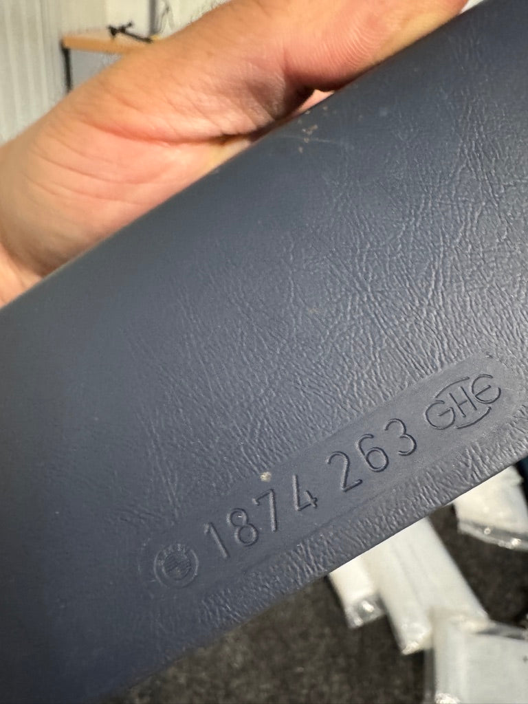 Genuine BMW E28 Front Left Door Armrest Pacific Blue – 51411885265