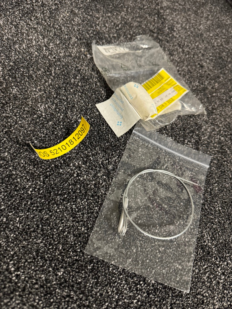 Genuine BMW E9 Front Seat Tilt Release Cable – NOS – 52101812097