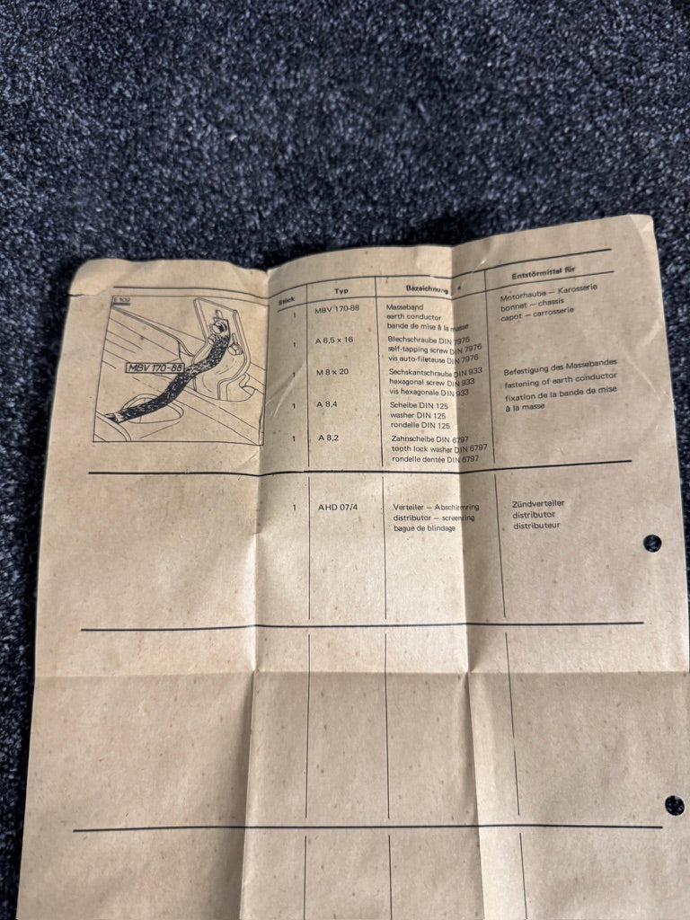Genuine BMW E3 Radio Interference Suppression Kit – NOS – 65311351581