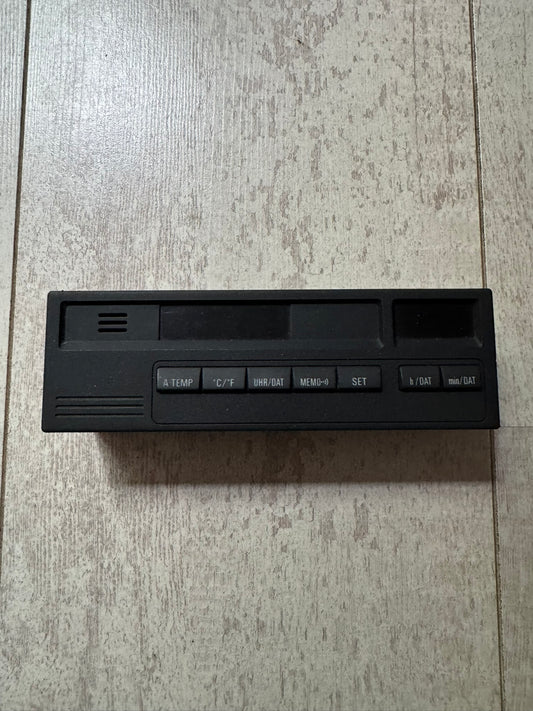 BMW E36 7-toets boordcomputerpaneel / klokunit – OEM (Gebruikt) 62138363579