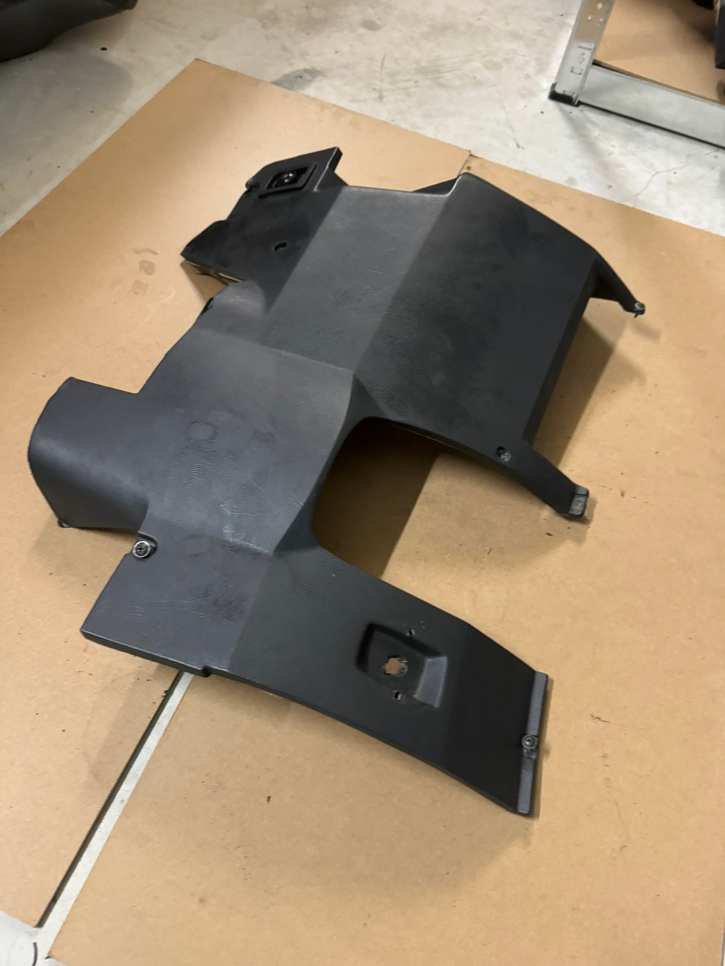 BMW E28 Kick Panel – Black Under-Dash Cover (Driver Side, LHD) – Minor Damage