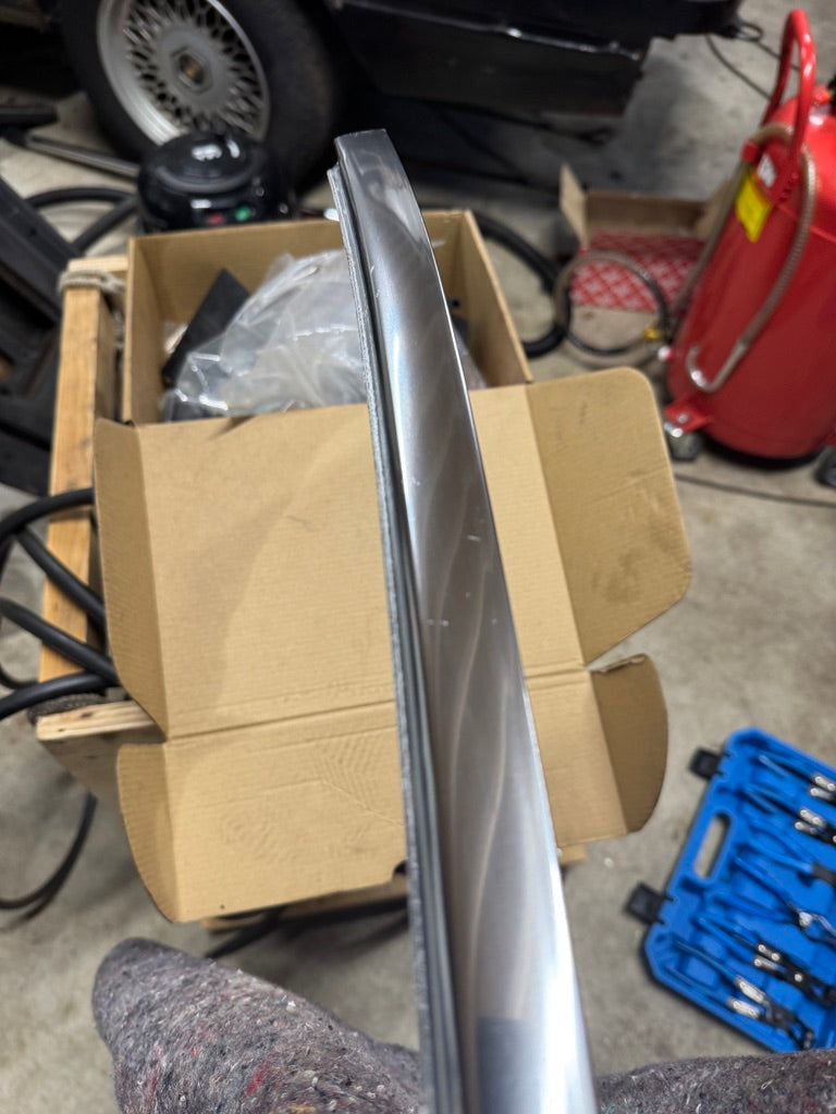Genuine BMW E12 E28 Lower Rear Window Chrome Moulding – NOS / NLA – 51311817452