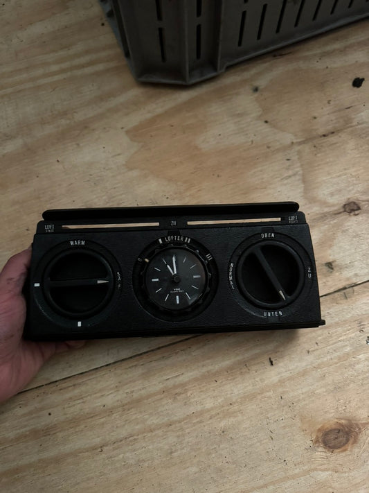 BMW E12 Heizungsbedienfeld Klimaanlage mit Analoguhr | GEBRAUCHT Original OEM