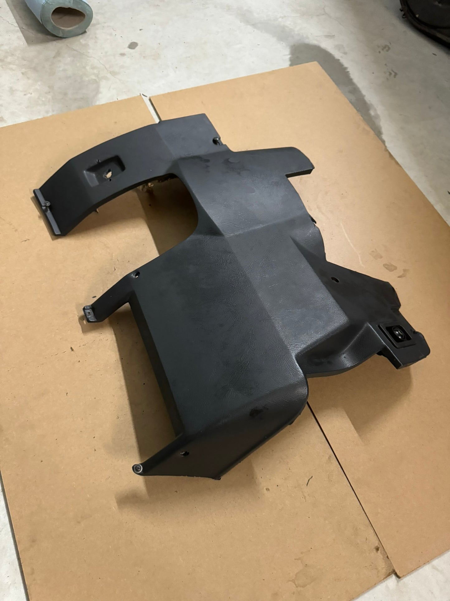 BMW E28 Kick Panel – Black Under-Dash Cover (Driver Side, LHD) – Minor Damage