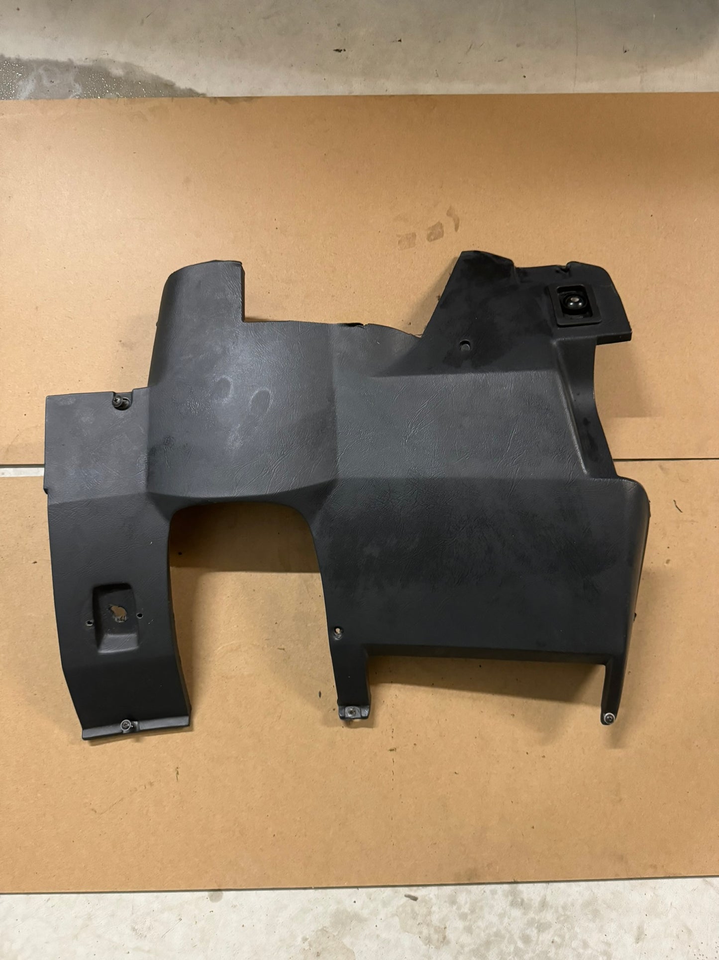 BMW E28 Kick Panel – Black Under-Dash Cover (Driver Side, LHD) – Minor Damage