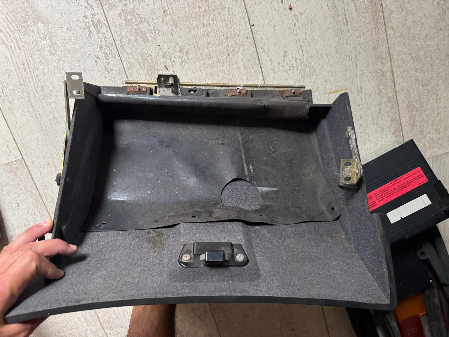 BMW E23 Dashboard Glove Box – Black – OEM – Late Model – Part No. 51161915548 (Used)